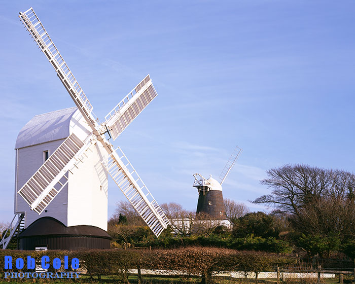 Jack and Jill windmills at Clayton in winter