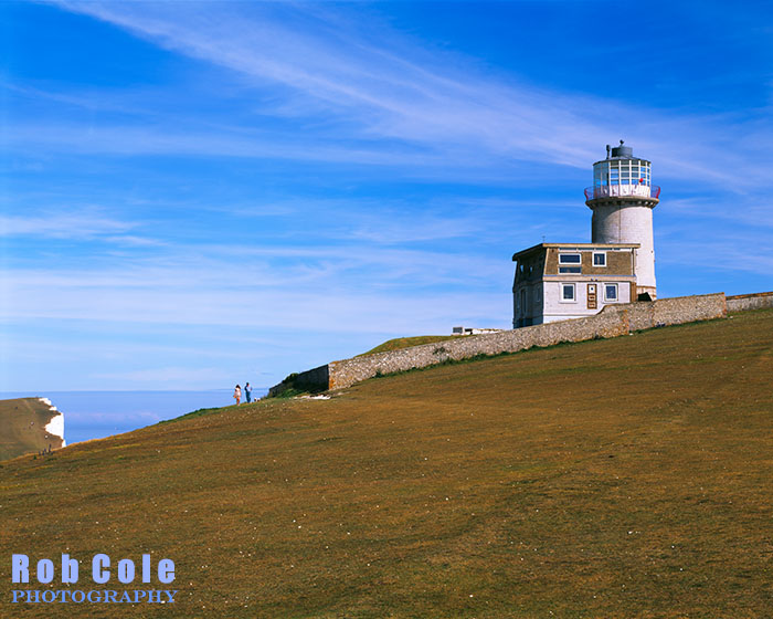 Belle Tout disused lighthouse, now a B&B, on the Seven Sisters cliffs