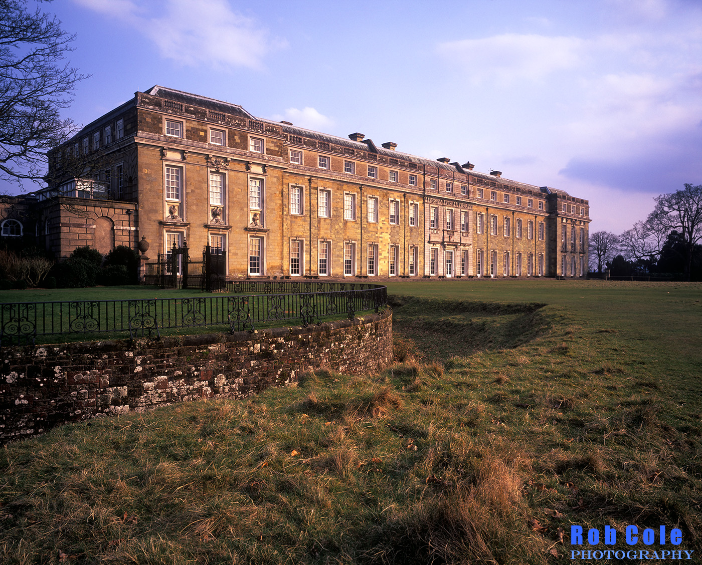 A late winter view of the North facing frontage of Petworth House