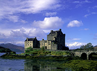 Eilean Donan Castle shortly after a spring shower