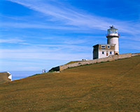 Belle Tout disused lighthouse, now a B&B, on the Seven Sisters cliffs