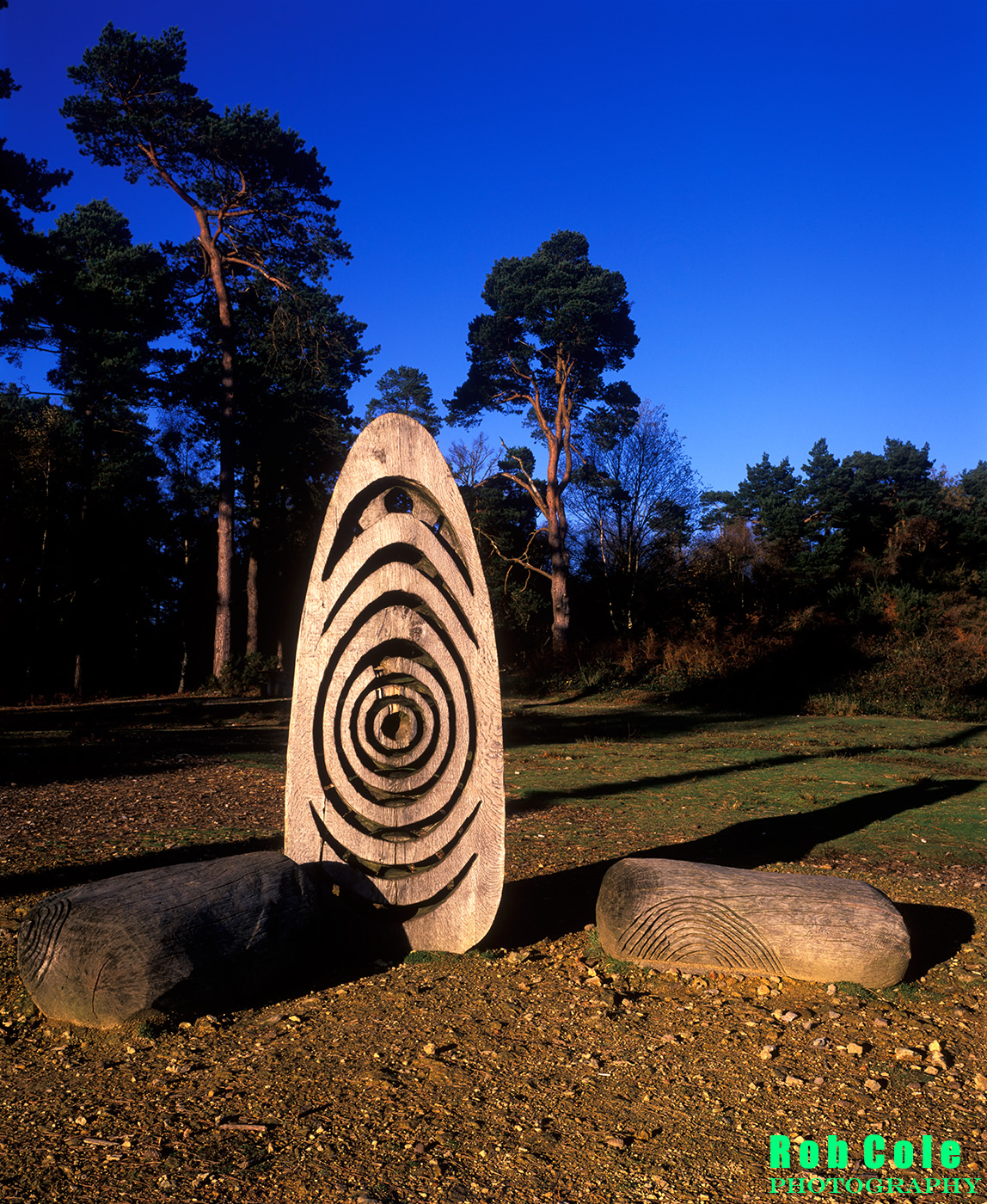 A carved wooden sculpture on Leith Hill