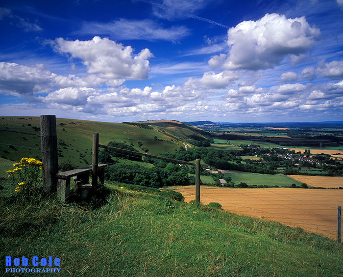 A view of the Fulking Escarpment of the South Downs from Devil