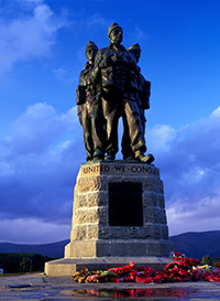 The memorial to the Royal Marine Commandos at Spean Bridge
