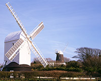 Jack and Jill windmills at Clayton in winter