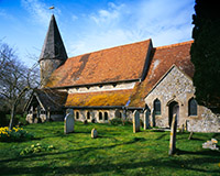 The Church of St John the Evangelist in the East Sussex village of Piddinghoe