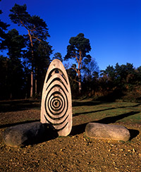 A carved wooden sculpture on Leith Hill