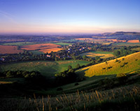 A late evening view of the Fulking escarpment